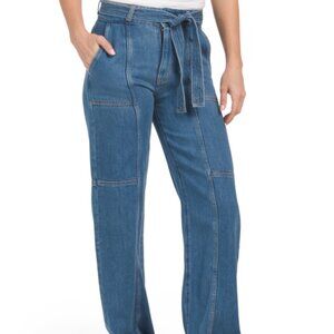 NEW DEREK LAM 10 CROSBY Made In Usa Ashton Utility Wide Leg Jeans denim 668tn